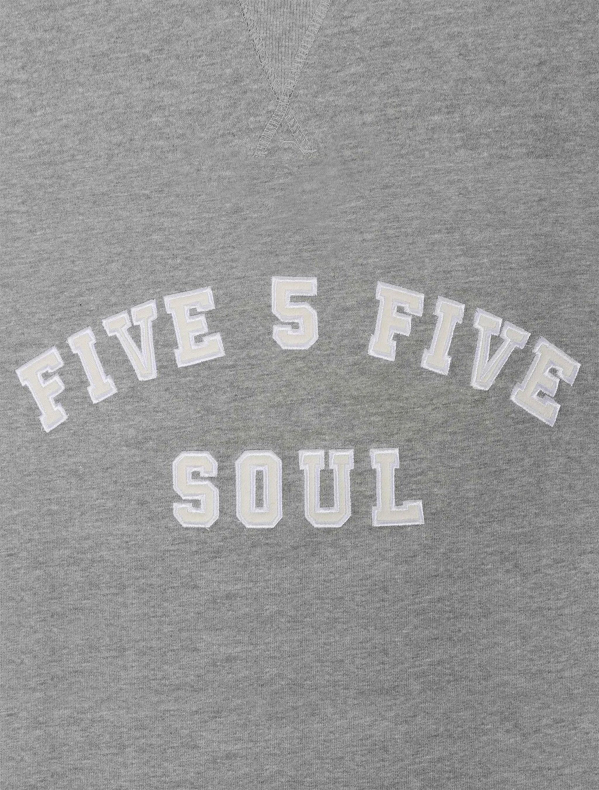 Triple 5 Hommes col rond Essex - Gris chiné