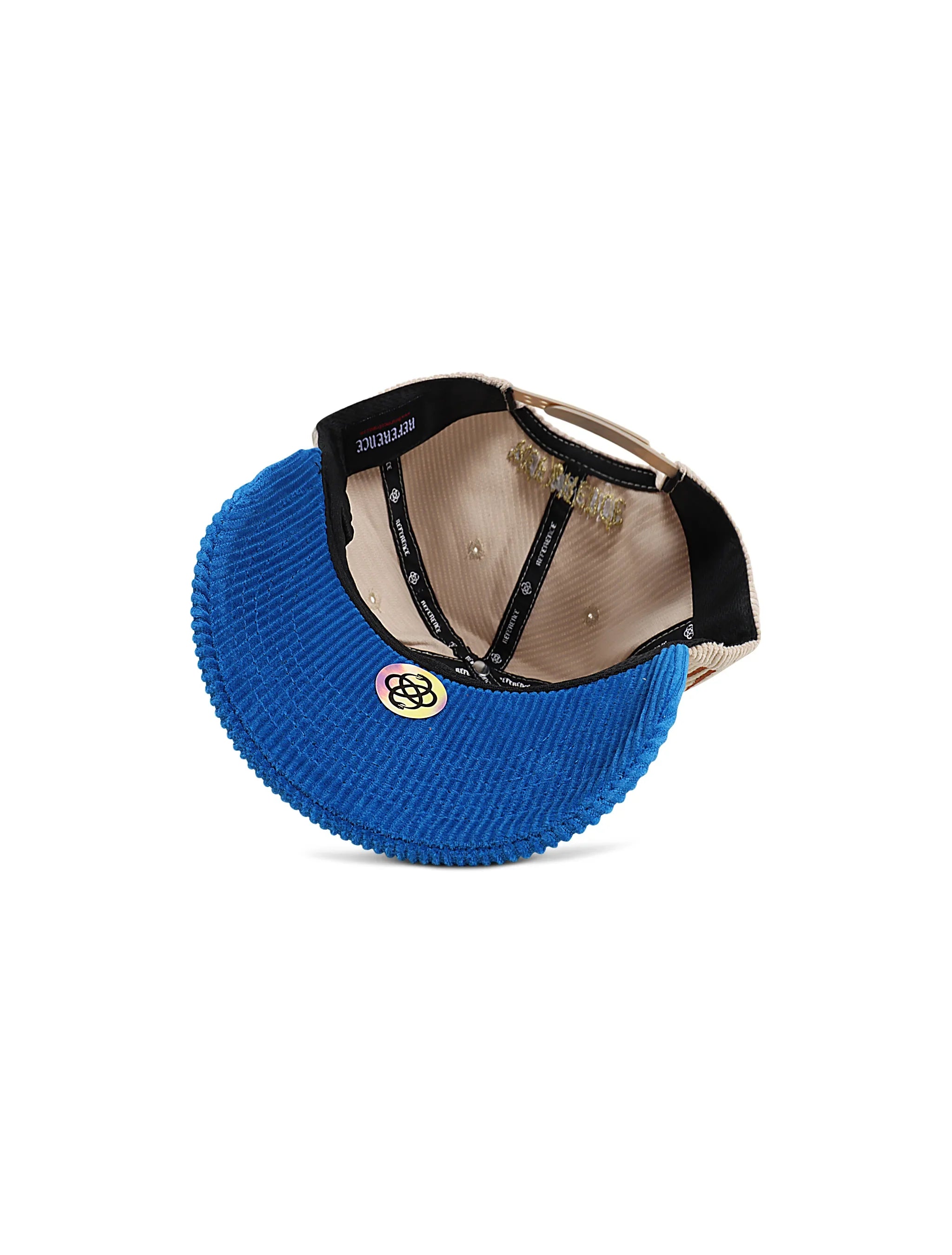 Casquette en velours côtelé Reference Mens Paradise LA - Crème/Bleu/Jaune