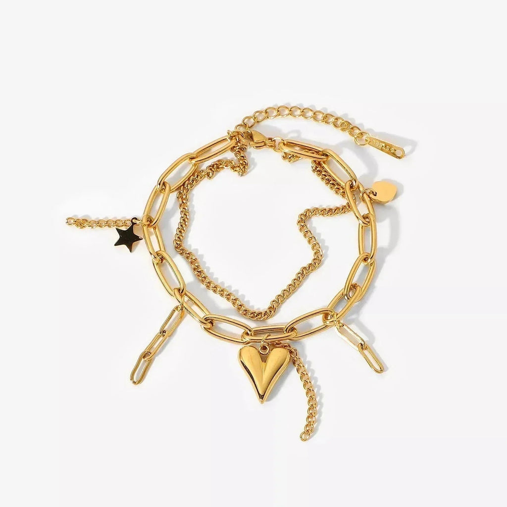 Bracelet breloques double bonheur