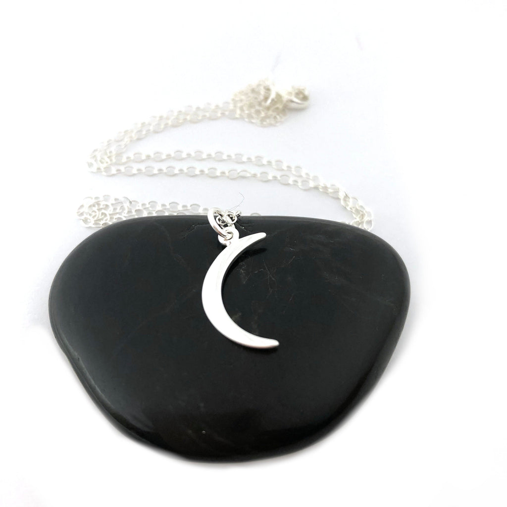 Collier Breloque Croissant de Lune - Bijoux en Argent Sterling