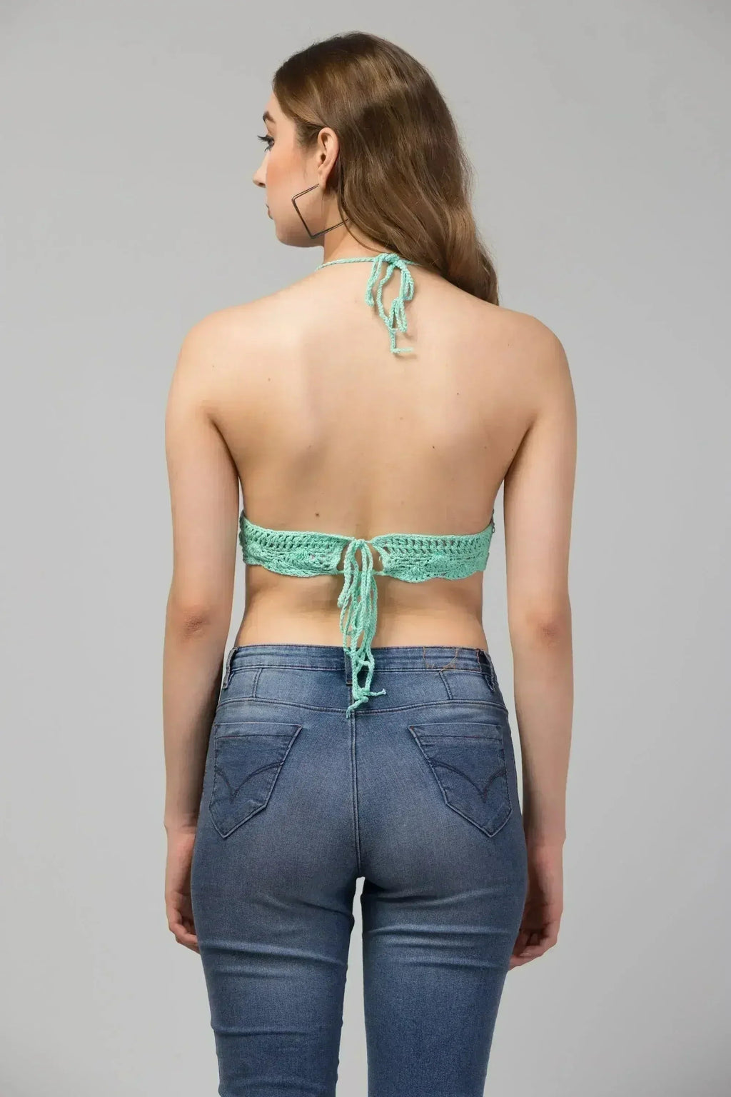 Haut court-bralette Caroline Crochet