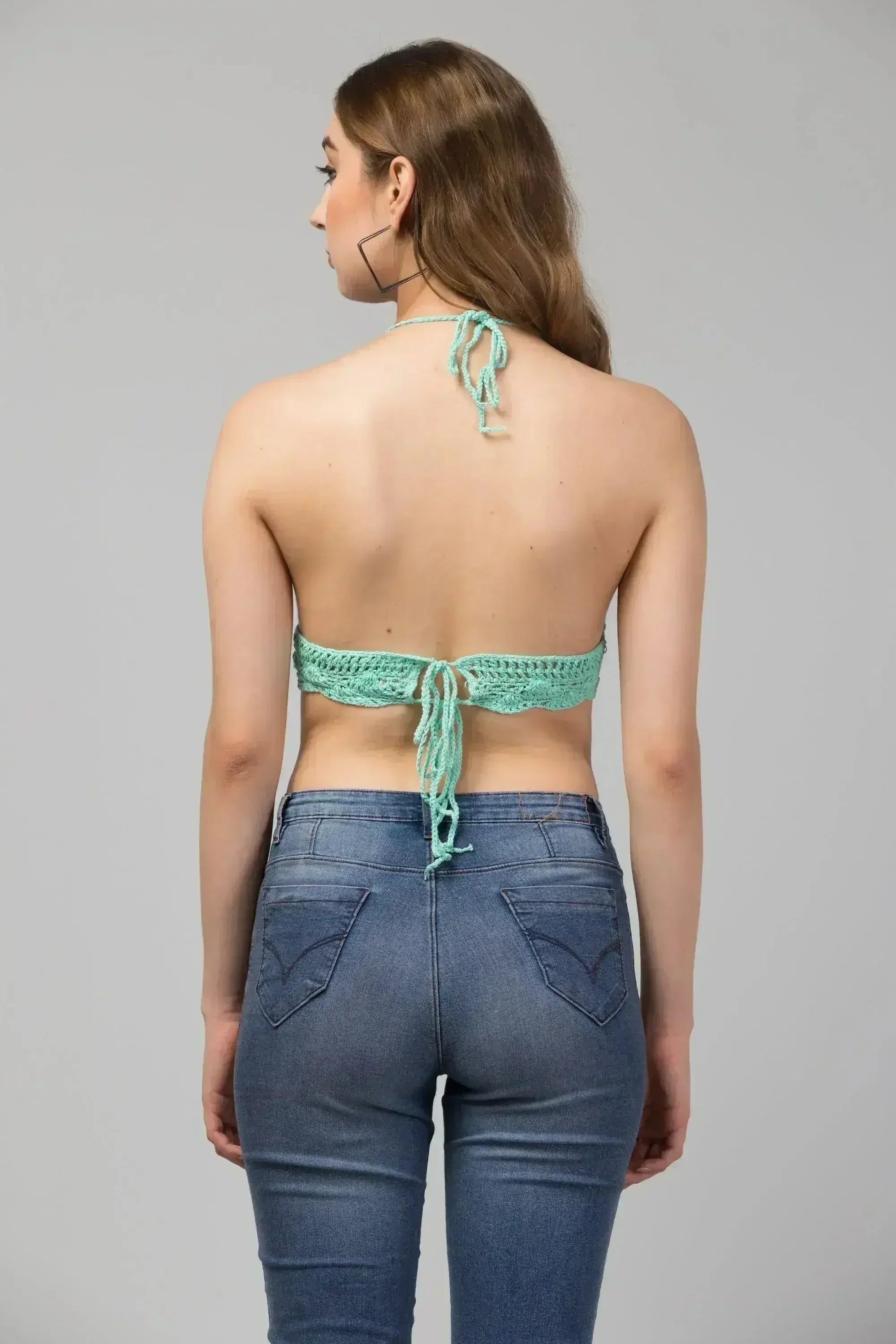 Haut court-bralette Caroline Crochet