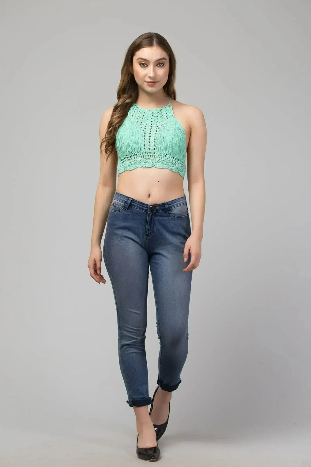 Haut court-bralette Caroline Crochet