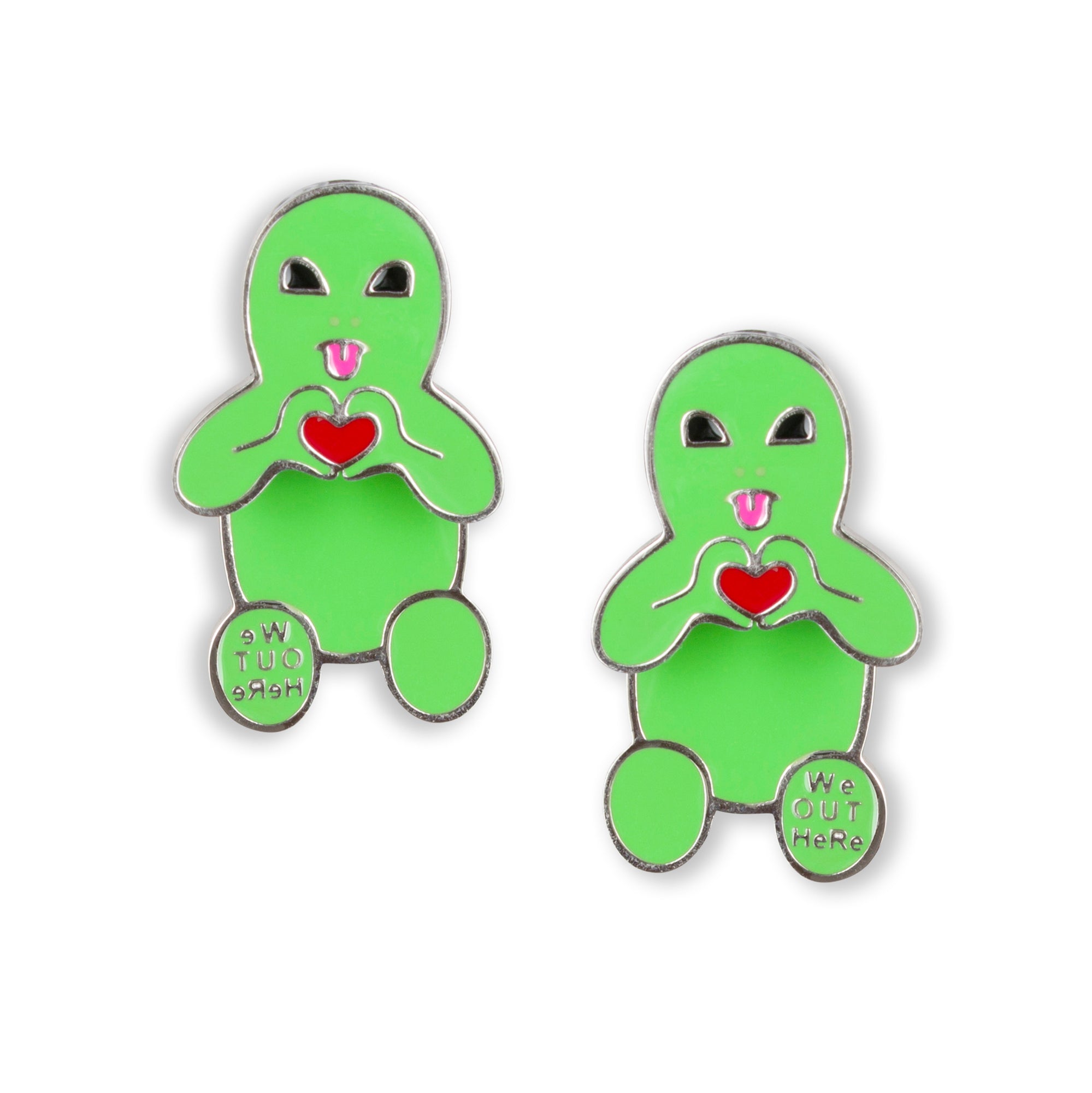 Alien Loves Earring Set (Green)