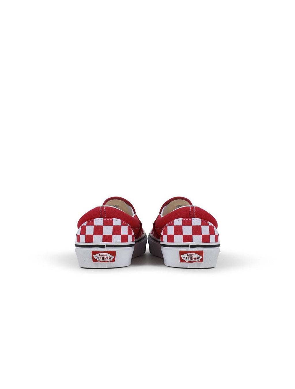 Vans Enfant et Adolescent Classique Slip On - Damier Rouge