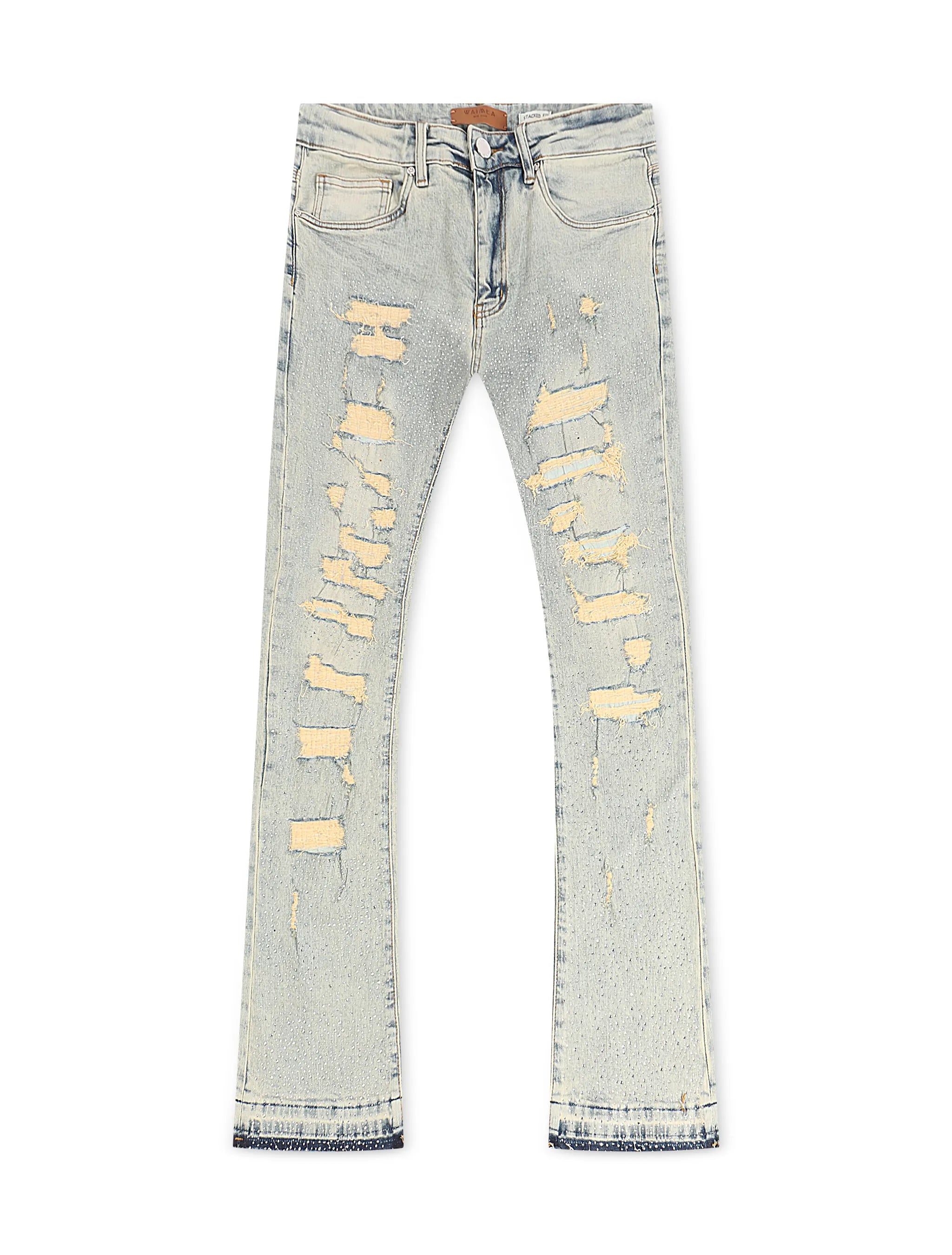 Jean moulant Waimea Flex Rhinestone - Délavage vintage