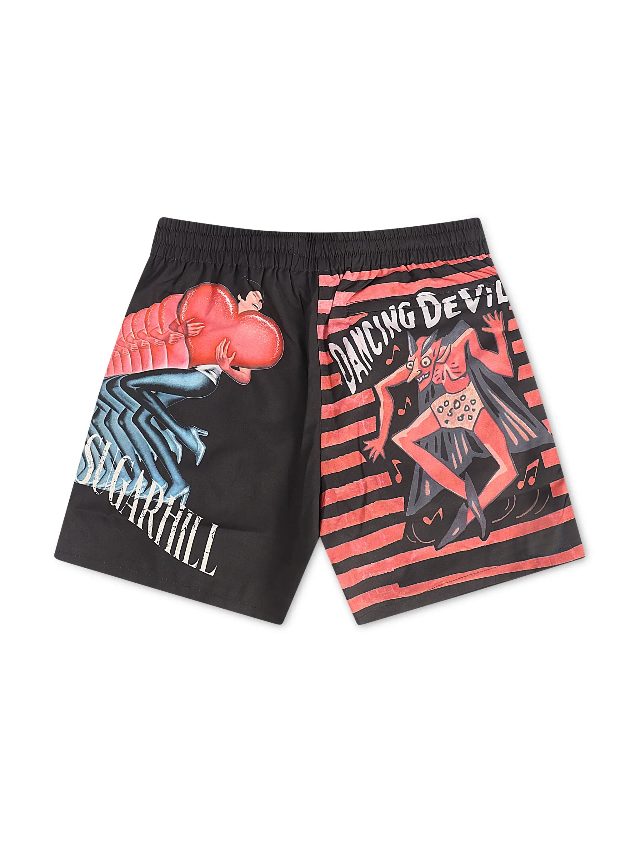 Short poly dansant Sugarhill - Noir/Rouge