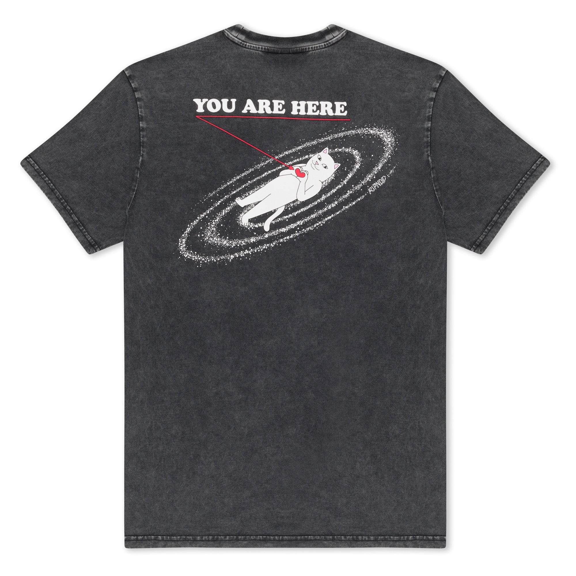 You Are Here Tee (Black Vintage Wash)