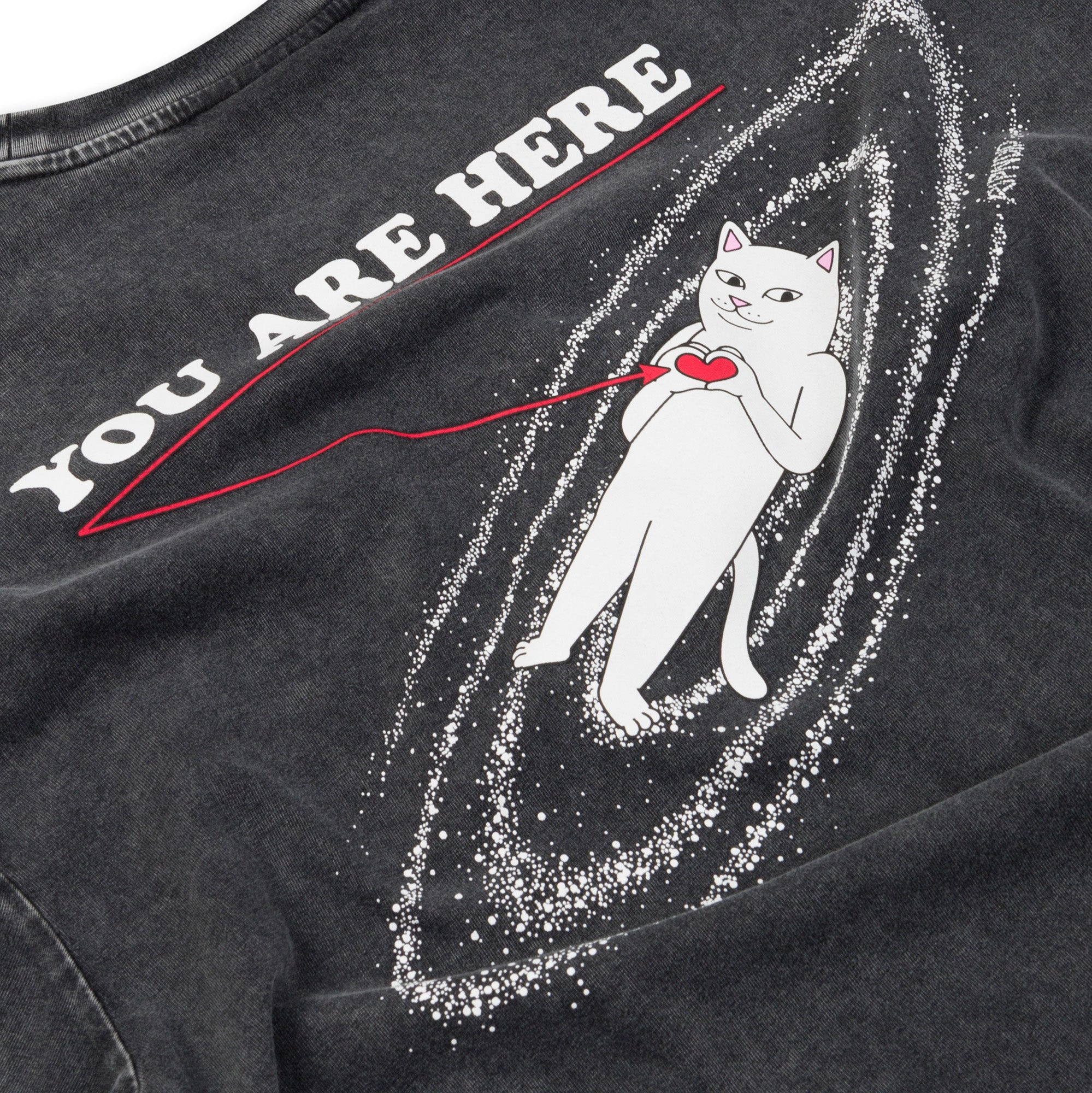 You Are Here Tee (Black Vintage Wash)