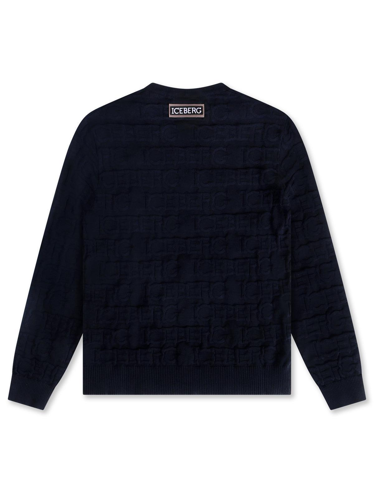 Pull en maille Iceberg à motifs - Marine