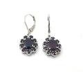 Boucles d'oreilles pendantes en argent sterling avec grenat – Pierre de naissance de janvier, fabriquées à la main à Raleigh