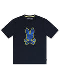 T-shirt graphique Psycho Bunny Lenox pour homme - Bleu marine