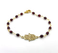 Bracelet Hamsa – Bijou en or unique, fait main avec du fil métallique