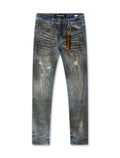 Denim strass or 79e élément - Bleu
