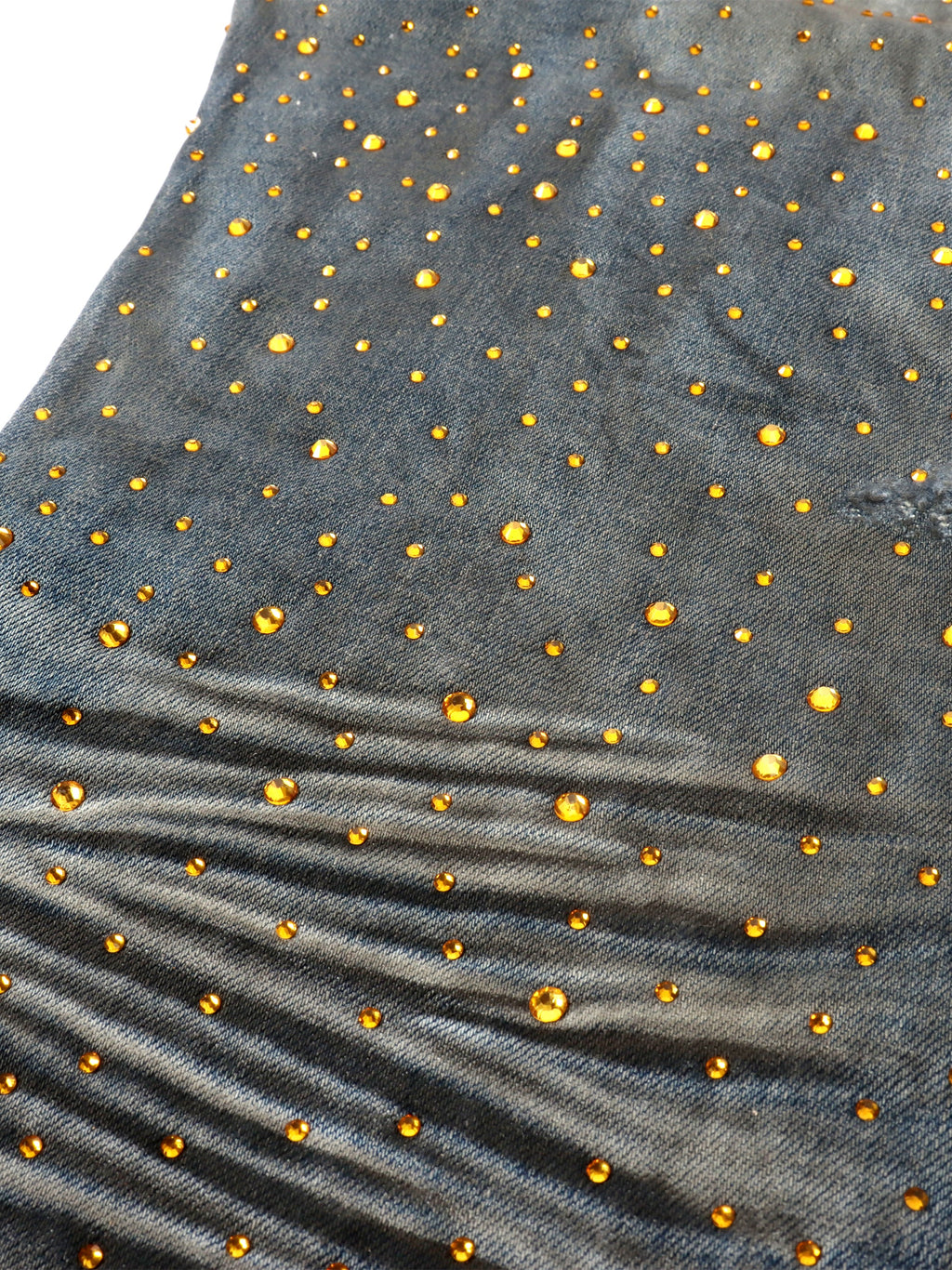 Denim strass or 79e élément - Bleu