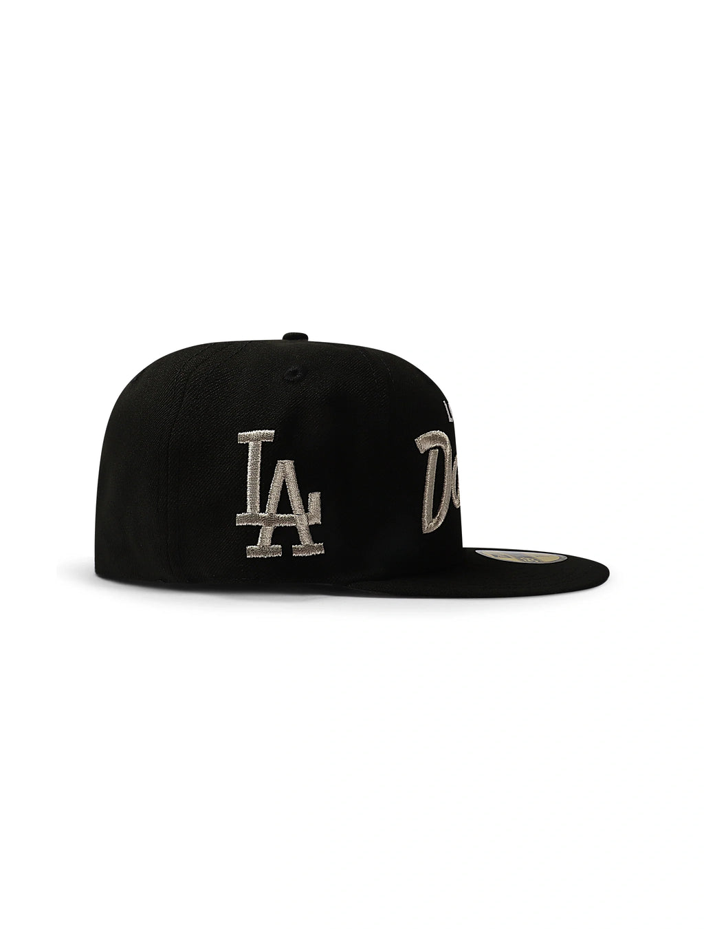 Casquette New Era 5950 Dodgers Side LA Metallic Script – Noir/Argent