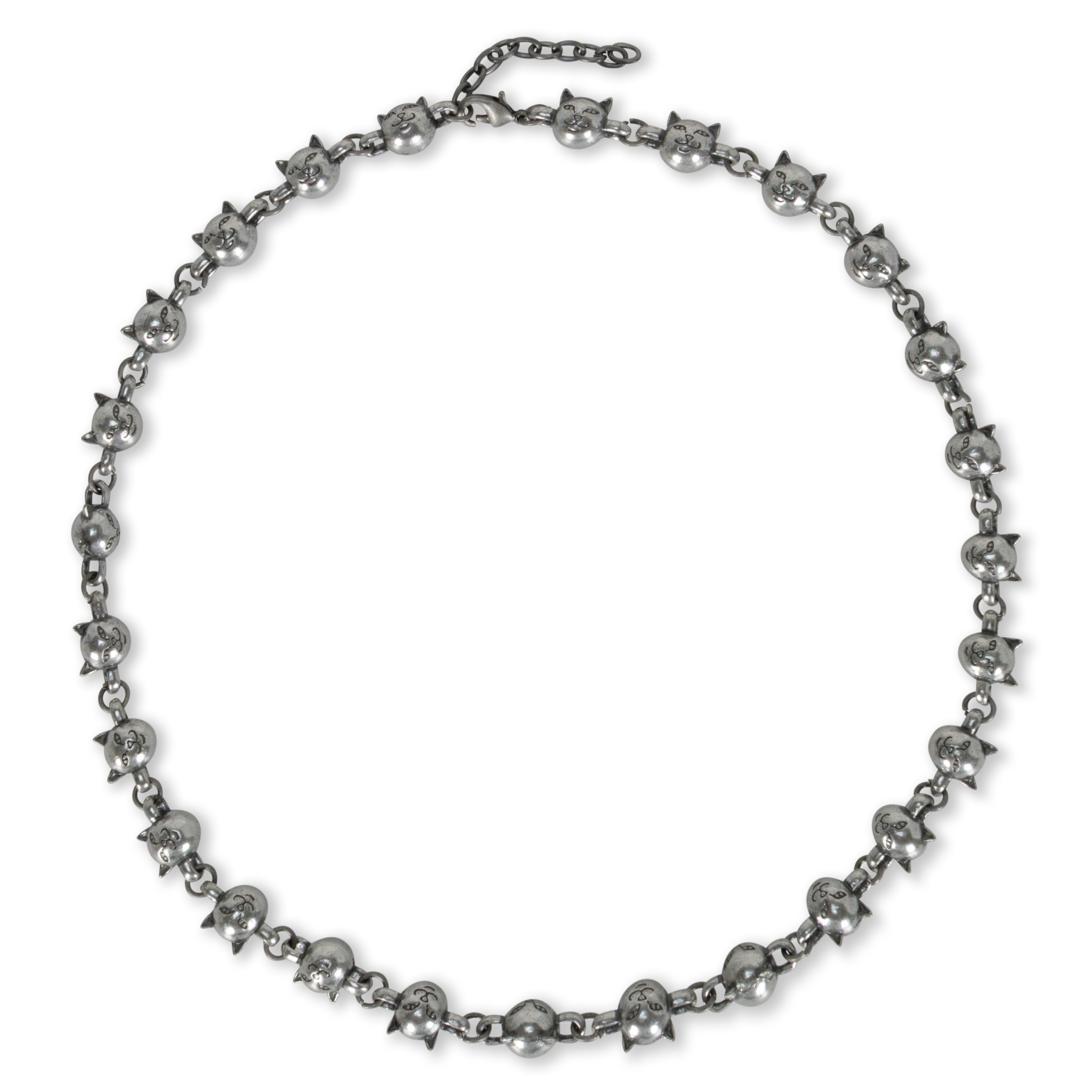 Lord Nermal Ball and Chain Necklace (Silver)