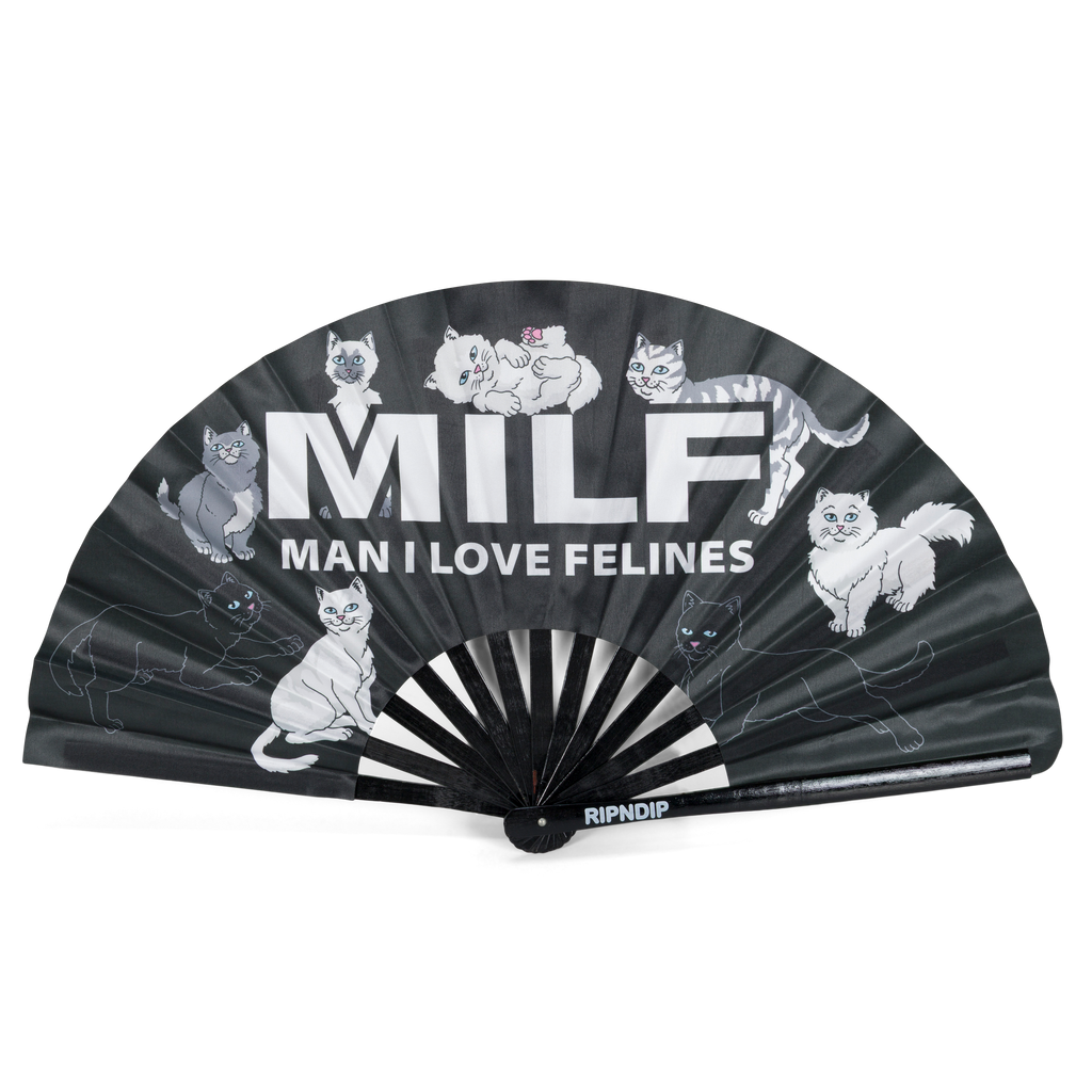 Man I Love Felines Fan (Black)
