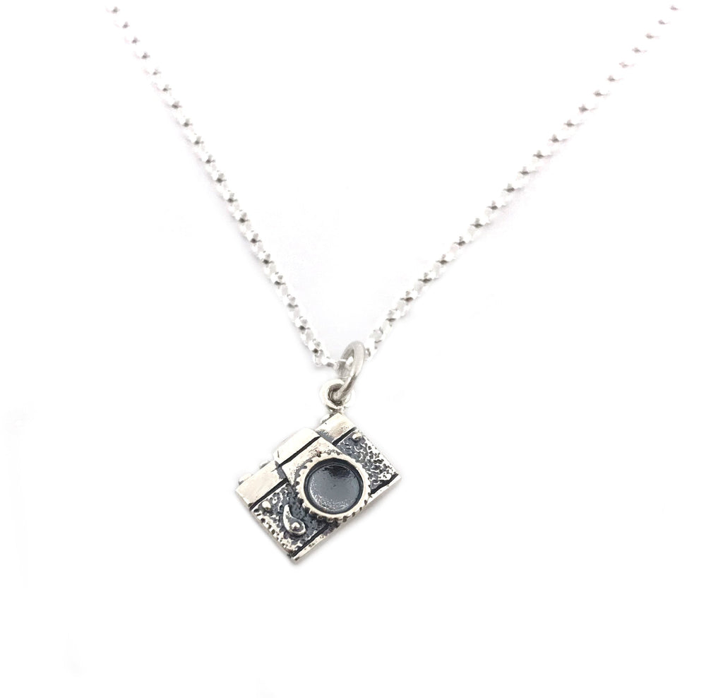 Collier appareil photo vintage en argent sterling – Cadeau pour photographe