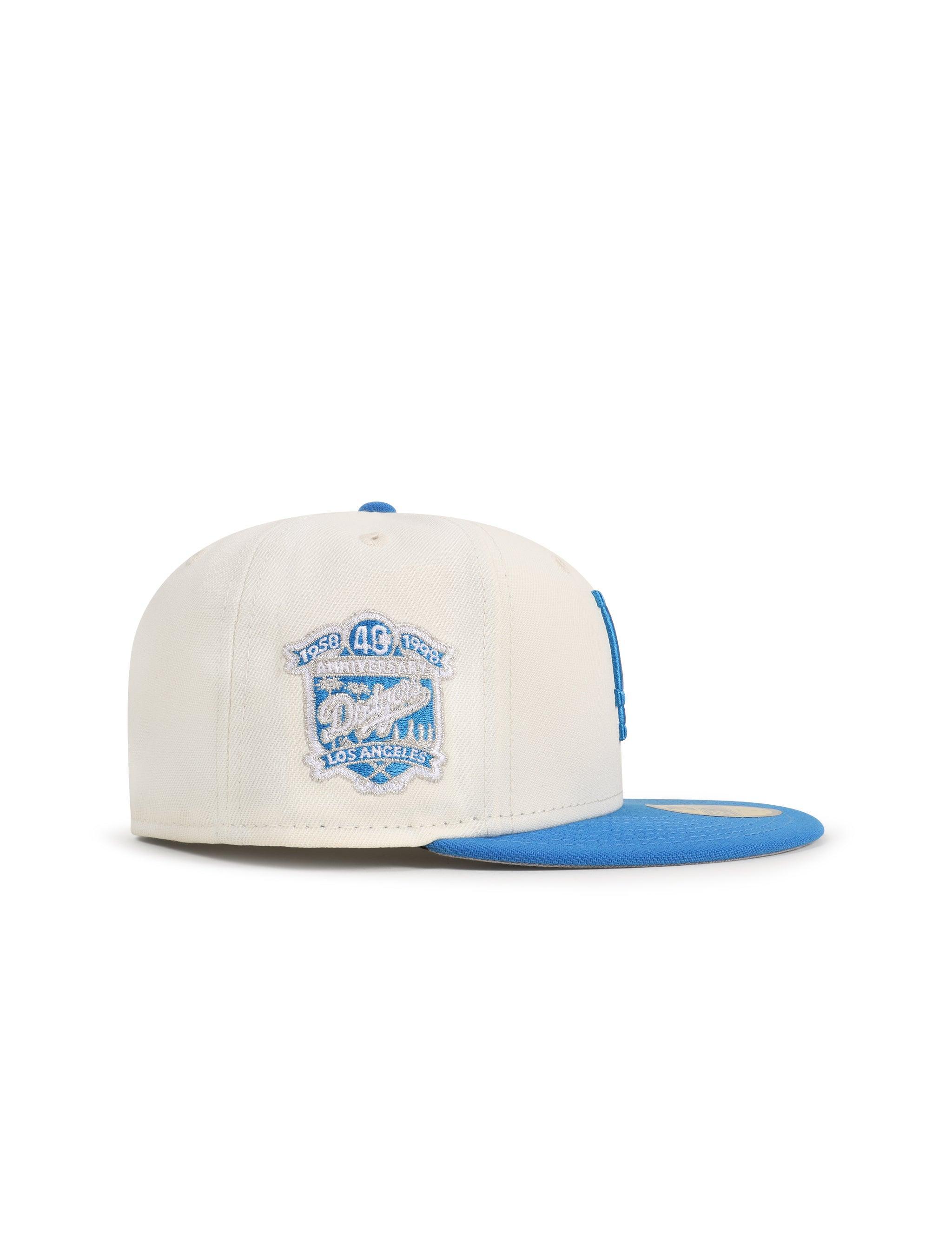 Casquette New Era 5950 Dodgers 40e anniversaire - Chrome/Bleu Sud-ouest