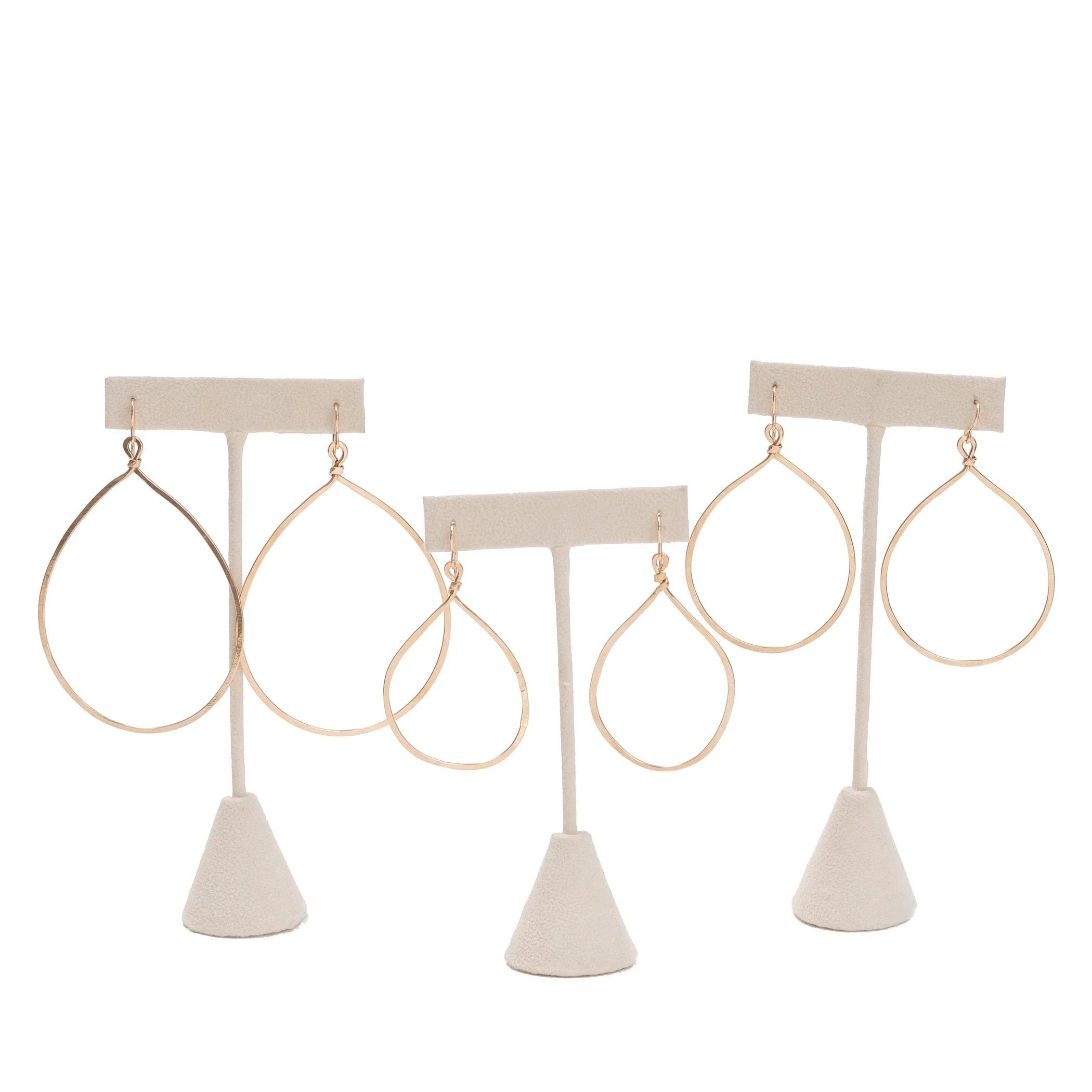 Boucles d'oreilles créoles martelées forgées à la main