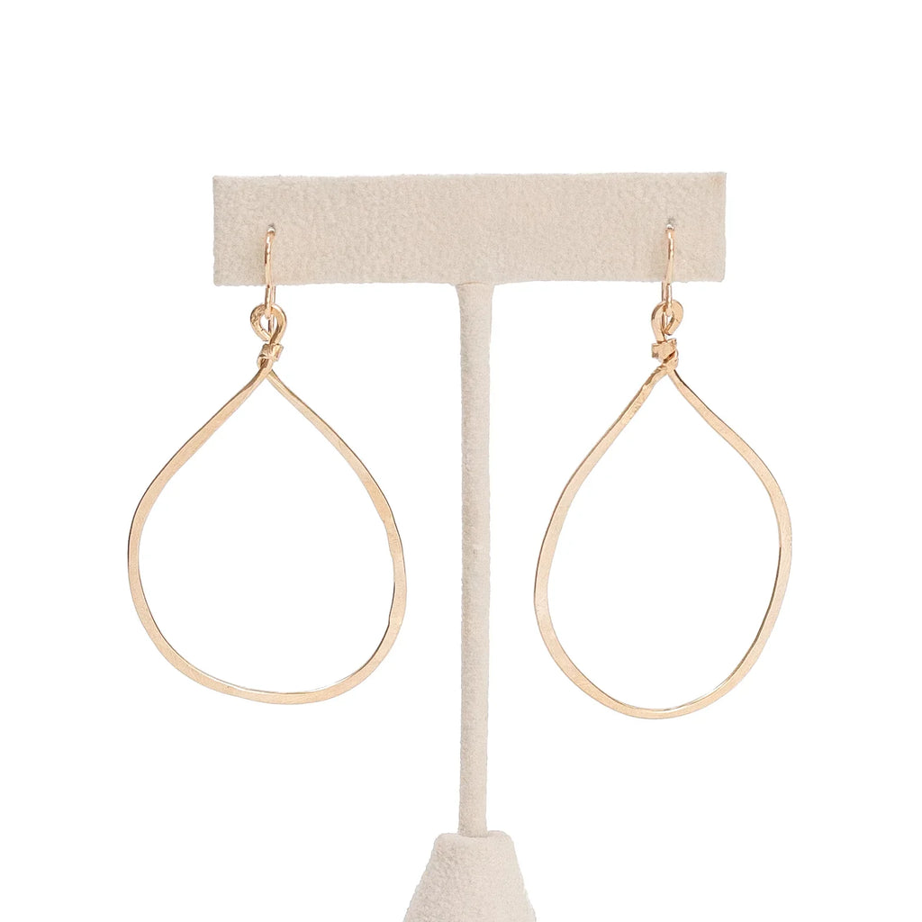 Boucles d'oreilles créoles martelées forgées à la main