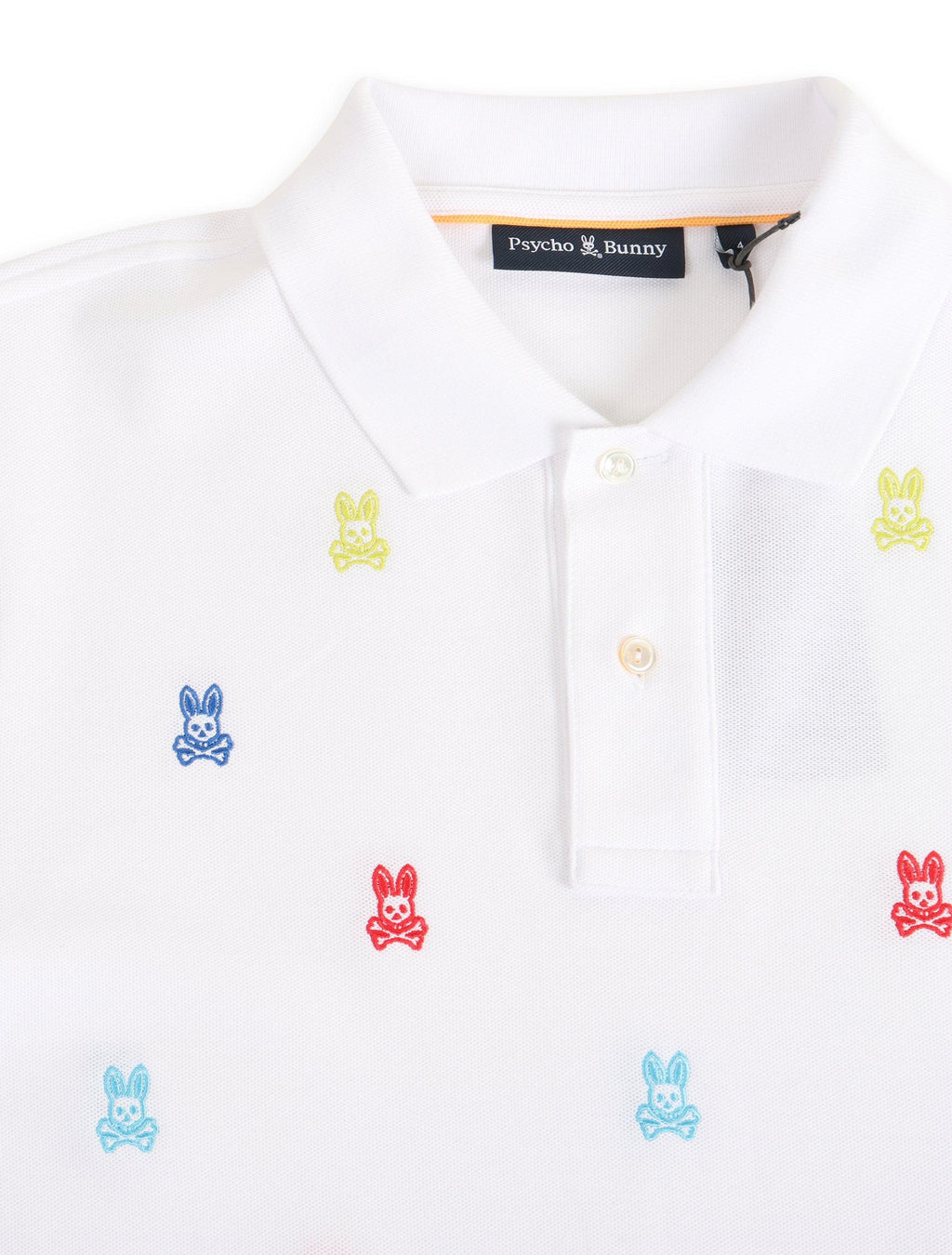 Polo Psycho Bunny Bonham en piqué - Blanc