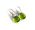 Boucles d'oreilles en argent sterling filigrane avec péridot