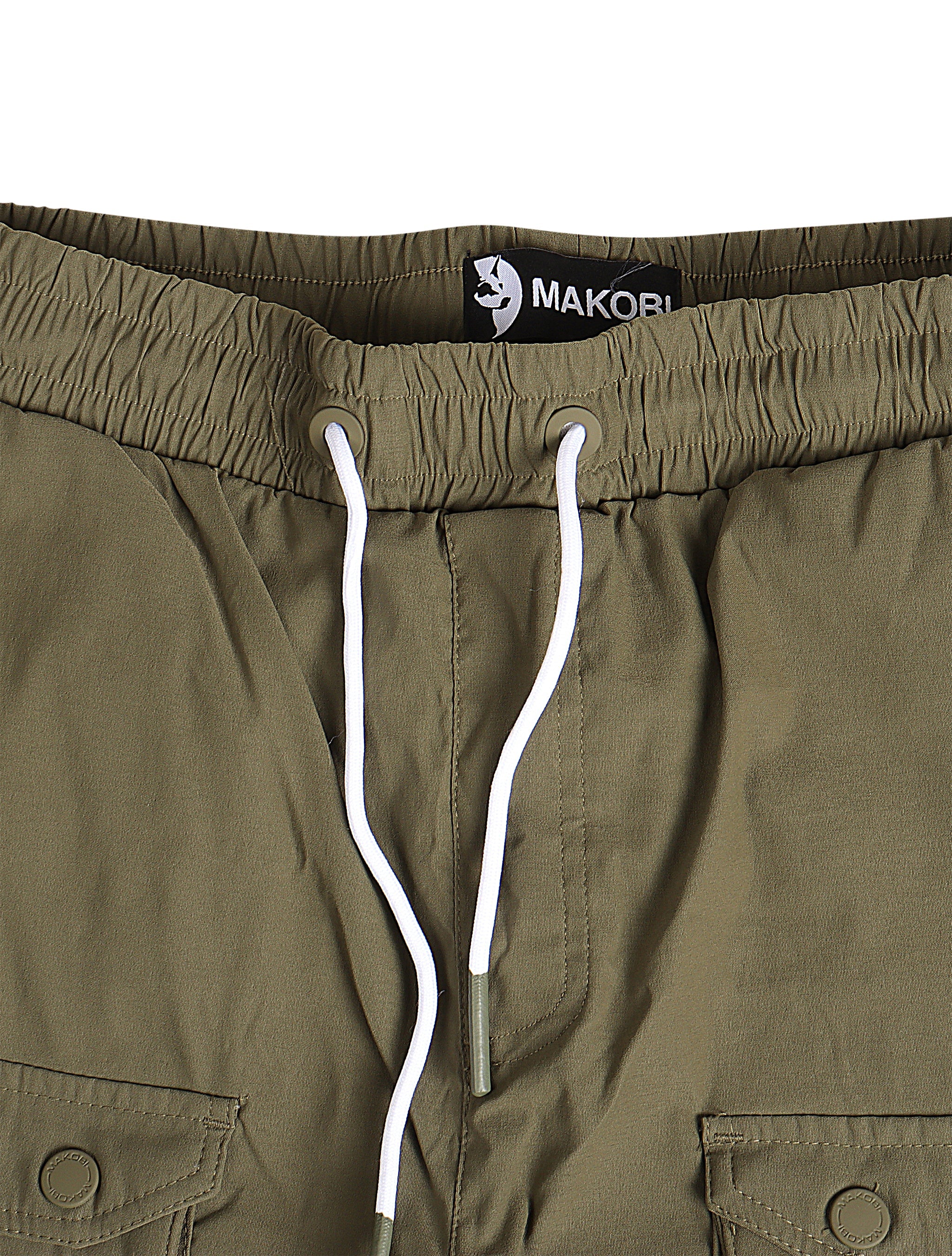 Pantalon cargo en nylon Makobi Colton - Olive