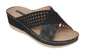 Sandales compensées Isabella noires