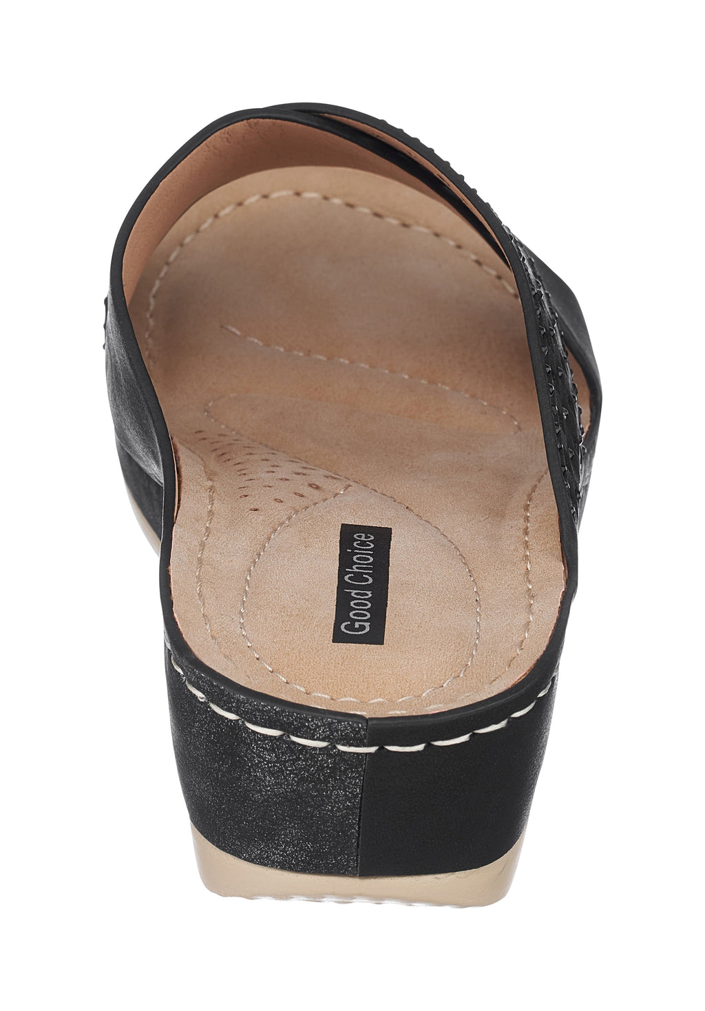 Sandales compensées Isabella noires