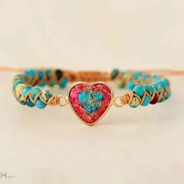 Bracelet macramé en jaspe impérial