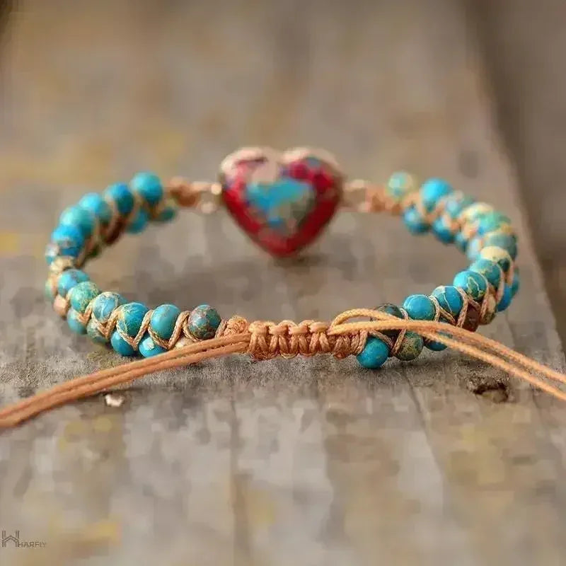 Bracelet macramé en jaspe impérial