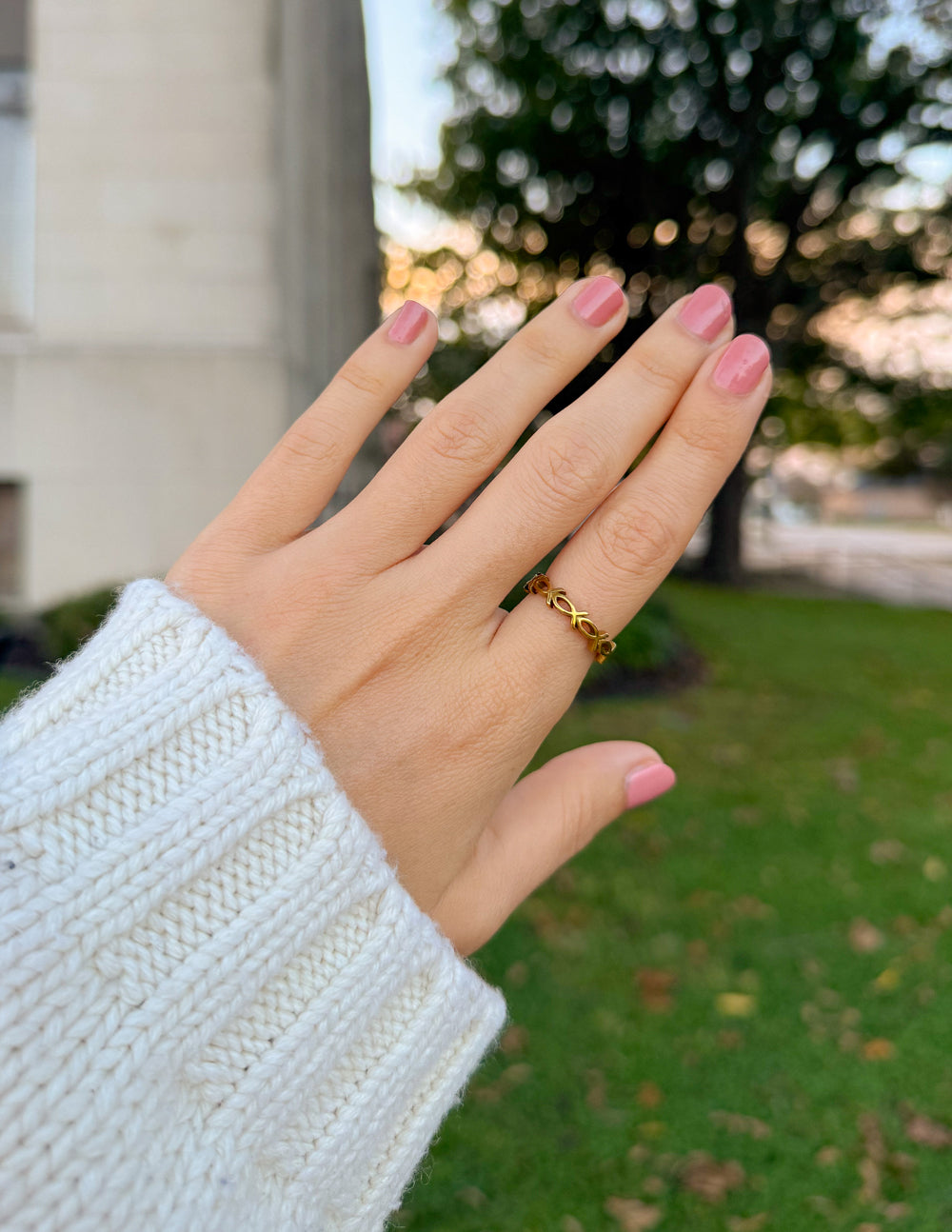 Bague poisson Jésus infini