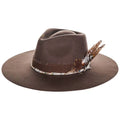 Justin Hattie - Chapeau Fedora en feutre de laine à larges bords