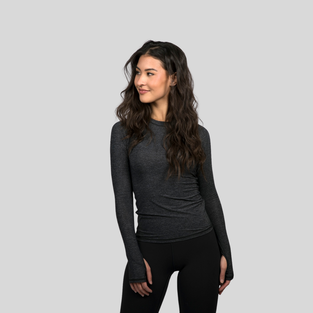 T-shirt de soleil à manches longues Laguna pour femme - Chiné