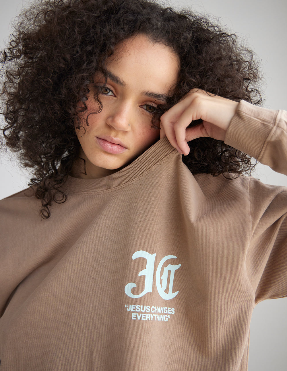 T-shirt épais "Jesus Changes Everything" LS