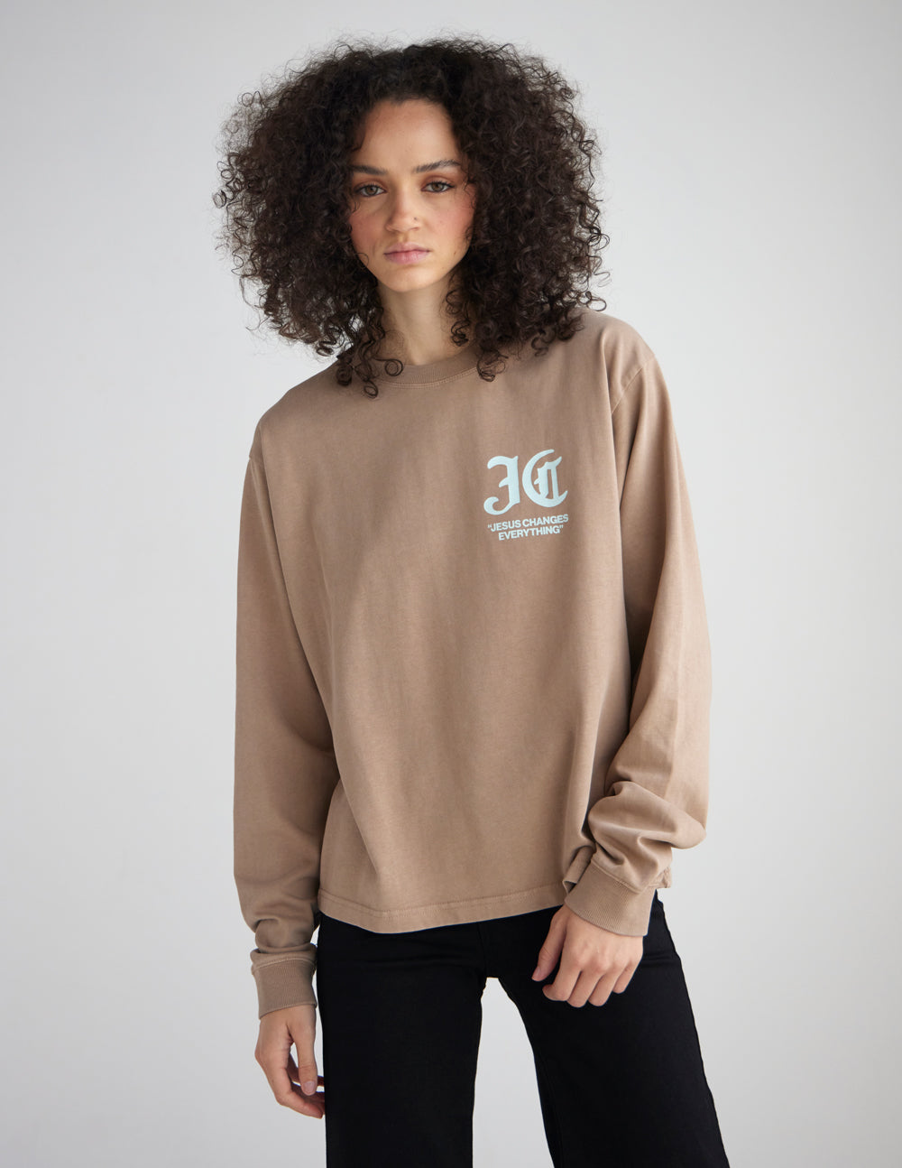 T-shirt épais "Jesus Changes Everything" LS
