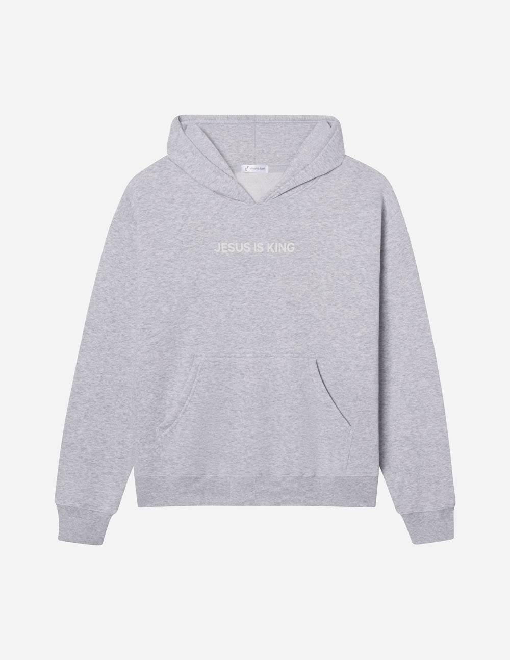 Sweat à capuche unisexe gris chiné Jesus Is King