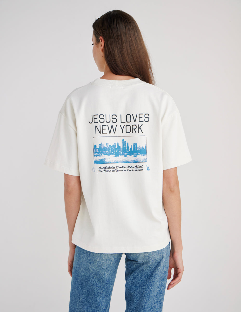 T-shirt épais "Jesus Loves New York"