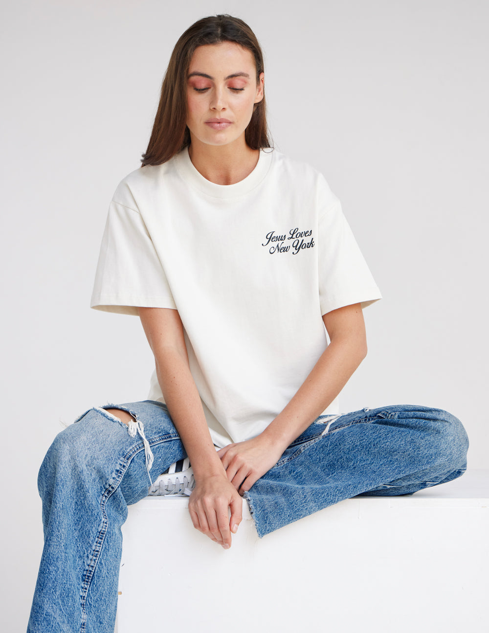 T-shirt épais "Jesus Loves New York"
