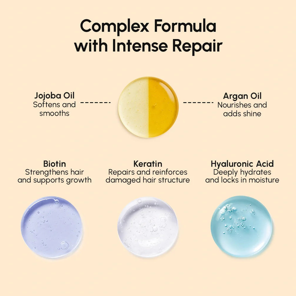 Masque Réparateur Cheveux à l'Huile d'Argan et Biotine