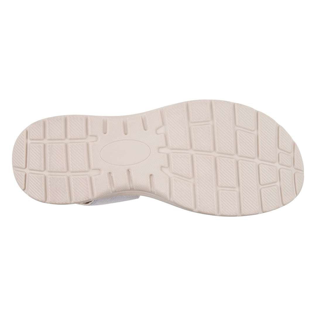Sandales plates confort Judy Silver Velcro pour femme