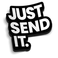 Autocollant de 5 pouces « Just Send It »