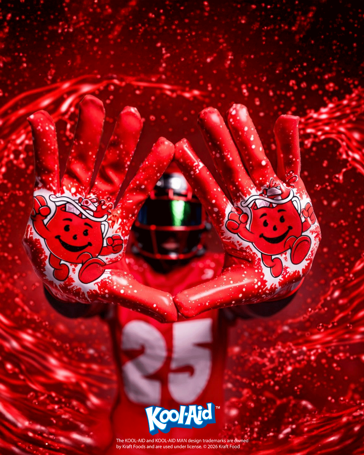 Chaussures de football américain Kool-Aid « Cherry » - Quantum Speed par Phenom Elite