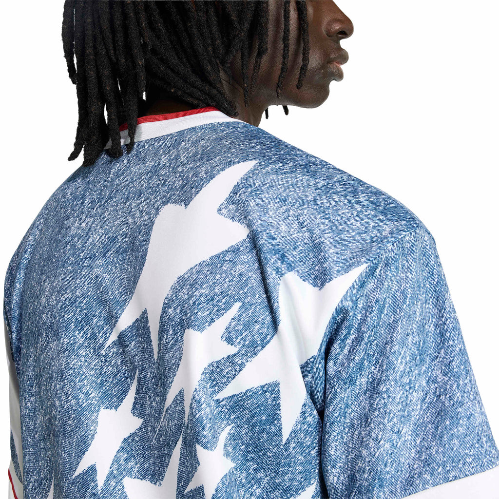 Maillot graphique en jean Adidas pour homme - Bleu