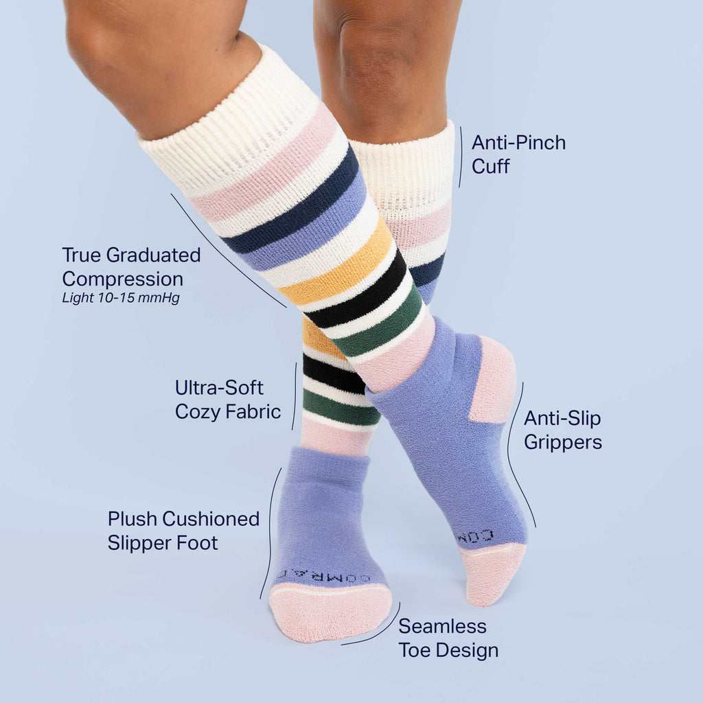 Chaussettes-chaussons de compression CozyGrip