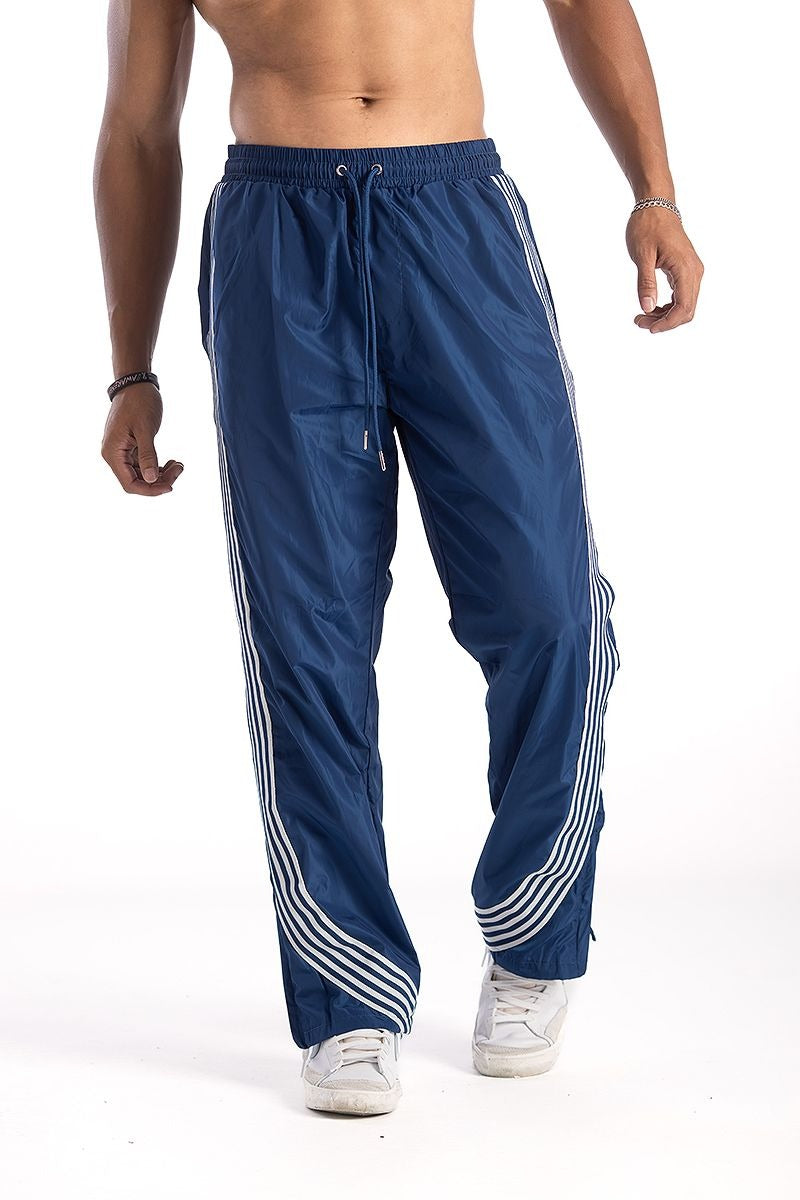 Pantalon rayé en nylon Kindred - Marine