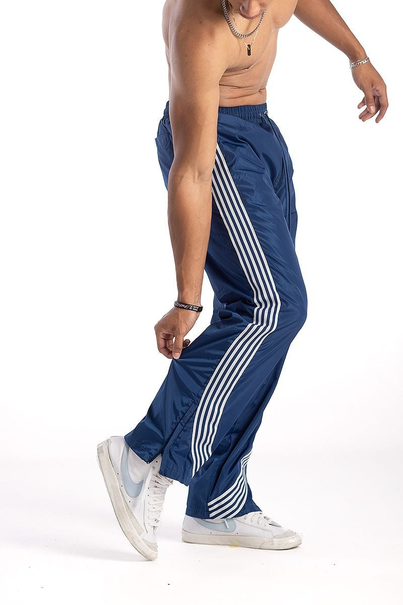 Pantalon rayé en nylon Kindred - Marine