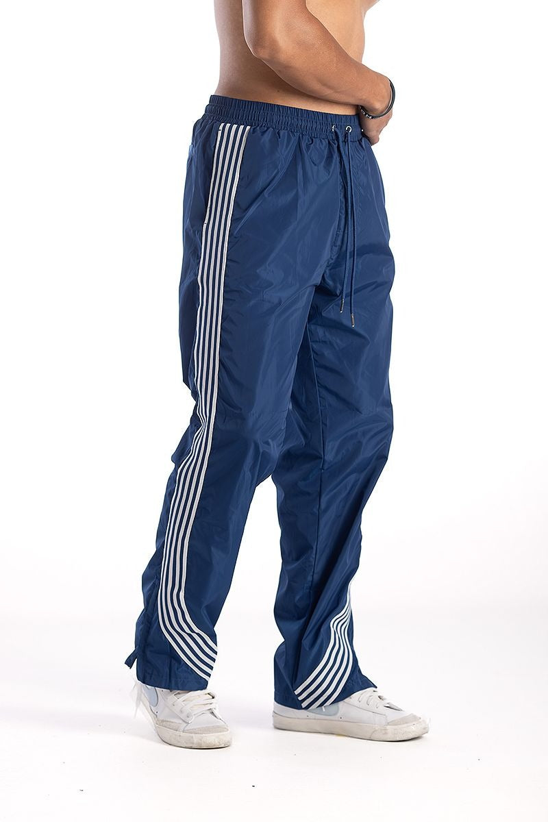 Pantalon rayé en nylon Kindred - Marine